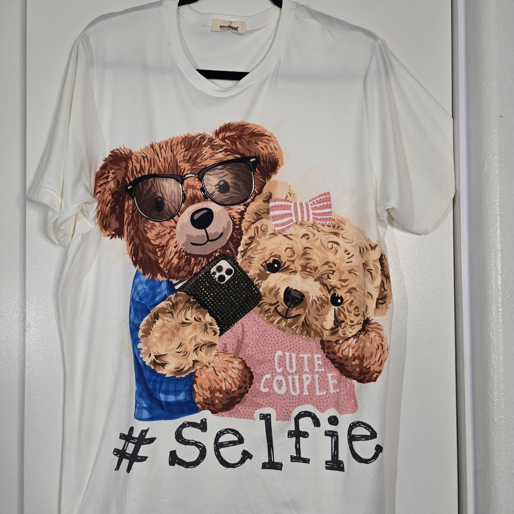 Cute Couple Bear Graphic T-Shirt